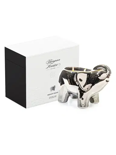 Thompson Ferrier Elephant Midnight Orchid Scented Candle - Silver | Thumbnail 2