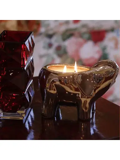 Thompson Ferrier Elephant Midnight Orchid Scented Candle - Silver | Thumbnail 3
