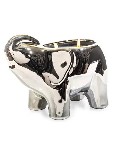 Thompson Ferrier Elephant Midnight Orchid Scented Candle - Silver | Thumbnail 1