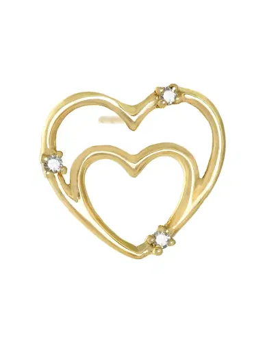 Devon Woodhill Women's I Carry Your Heart 14K-18K Gold & Diamond Stud Earrings | Thumbnail 1 Devon Woodhill Women's I Carry Your Heart 14K-18K Gold & Diamond Stud Earrings | Thumbnail 1