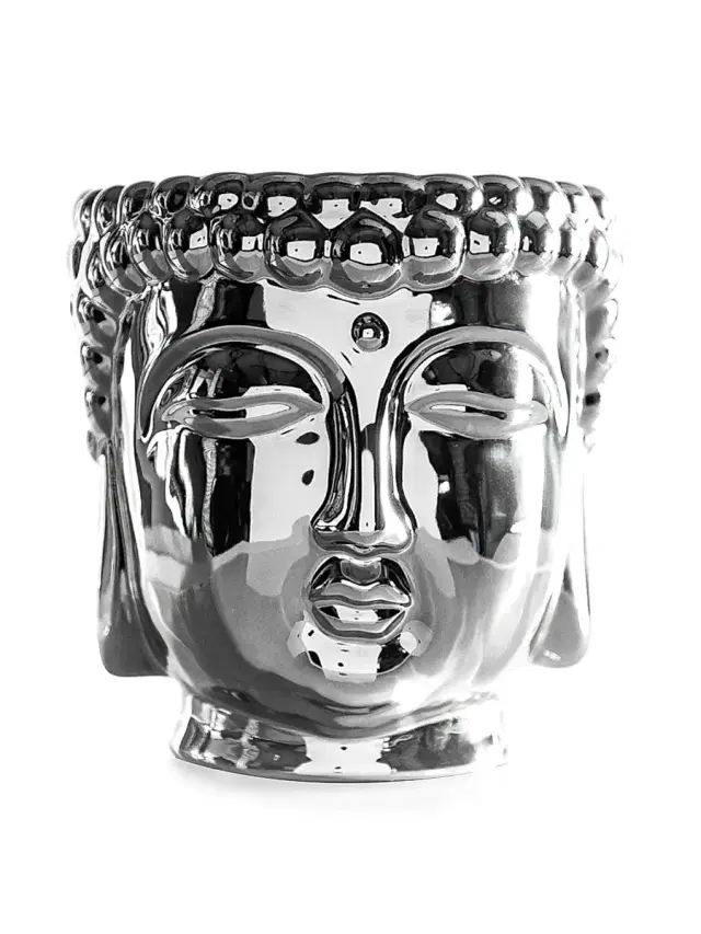 Buddha Cassis Pomegranate Scented Candle - Silver