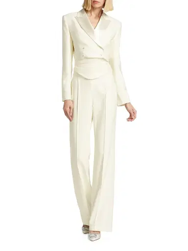 Danielle Frankel Women's Ford Crop Tuxedo Jacket | Thumbnail 2 Danielle Frankel Women's Ford Crop Tuxedo Jacket | Thumbnail 2