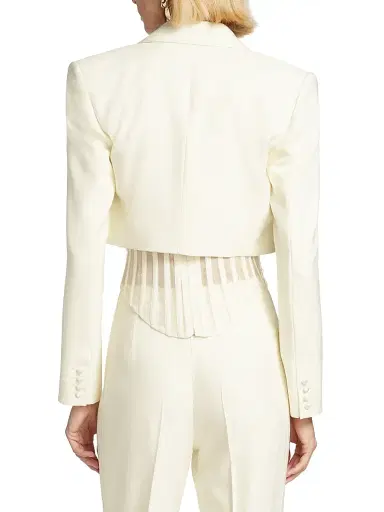 Danielle Frankel Women's Ford Crop Tuxedo Jacket | Thumbnail 5 Danielle Frankel Women's Ford Crop Tuxedo Jacket | Thumbnail 5
