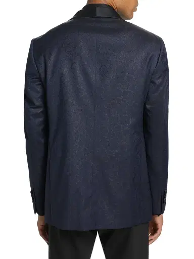 Saks Fifth Avenue Men's COLLECTION Sparkle Floral Wool-Blend One-Button Suit Jacket - Navy | Thumbnail 5 Saks Fifth Avenue Men's COLLECTION Sparkle Floral Wool-Blend One-Button Suit Jacket - Navy | Thumbnail 5