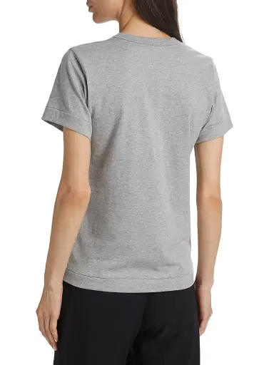 Comme des Garçons PLAY Women's Heart Logo Cotton T-Shirt - Grey - Size Small | Thumbnail 4