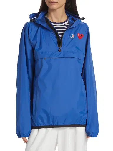 Comme des Garçons PLAY Women's K-Way Quarter-Zip Jacket - Blue - Size Large | Thumbnail 2 Comme des Garçons PLAY Women's K-Way Quarter-Zip Jacket - Blue - Size Large | Thumbnail 2
