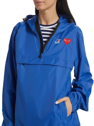 Comme des Garçons PLAY Women's K-Way Quarter-Zip Jacket - Blue - Size Large | Thumbnail 5 Comme des Garçons PLAY Women's K-Way Quarter-Zip Jacket - Blue - Size Large | Thumbnail 5