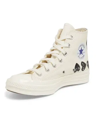 Comme des Garçons PLAY CdG PLAY x Converse Women's Chuck Taylor All Star Heart High-Top Sneakers - White - Size 12 | Thumbnail 2 Comme des Garçons PLAY CdG PLAY x Converse Women's Chuck Taylor All Star Heart High-Top Sneakers - White - Size 12 | Thumbnail 2