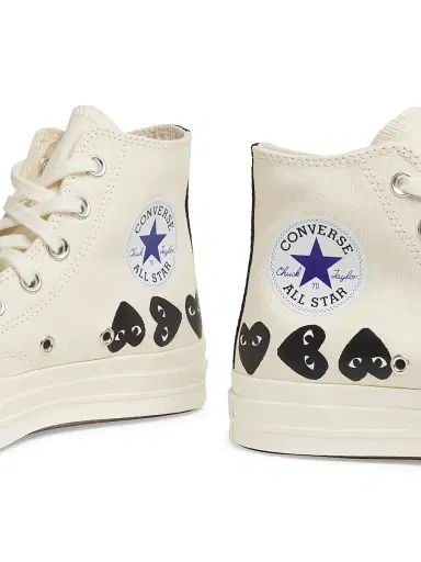 Comme des Garçons PLAY CdG PLAY x Converse Women's Chuck Taylor All Star Heart High-Top Sneakers - White - Size 12 | Thumbnail 6 Comme des Garçons PLAY CdG PLAY x Converse Women's Chuck Taylor All Star Heart High-Top Sneakers - White - Size 12 | Thumbnail 6
