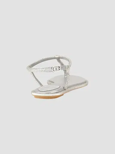 Rene Caovilla Women's Crystal-Embellished T-Strap Sandals - Grey | Thumbnail 3 Rene Caovilla Women's Crystal-Embellished T-Strap Sandals - Grey | Thumbnail 3