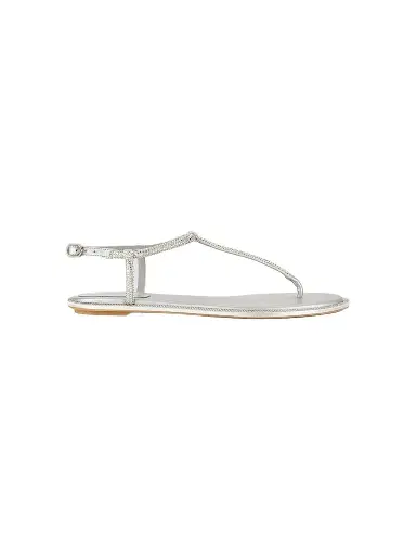 Rene Caovilla Women's Crystal-Embellished T-Strap Sandals - Grey | Thumbnail 1 Rene Caovilla Women's Crystal-Embellished T-Strap Sandals - Grey | Thumbnail 1