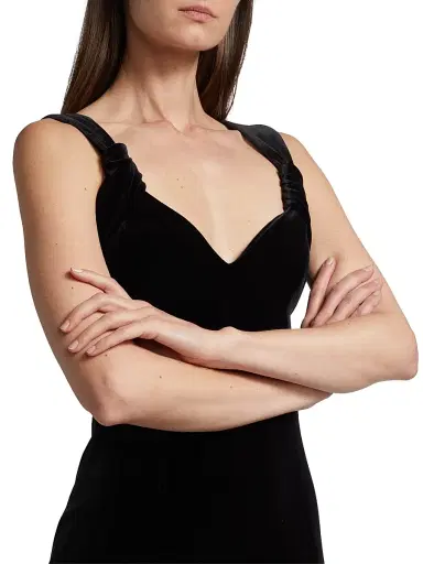 GALVAN LONDON Women's Liza Velvet Slit Maxi Dress - Black - Size 10 | Thumbnail 6 GALVAN LONDON Women's Liza Velvet Slit Maxi Dress - Black - Size 10 | Thumbnail 6
