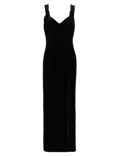GALVAN LONDON Women's Liza Velvet Slit Maxi Dress - Black - Size 10 | Thumbnail 1 GALVAN LONDON Women's Liza Velvet Slit Maxi Dress - Black - Size 10 | Thumbnail 1