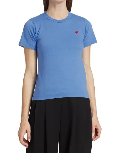 Comme des Garçons PLAY Women's Short-Sleeve Heart-Patch T-Shirt | Thumbnail 2