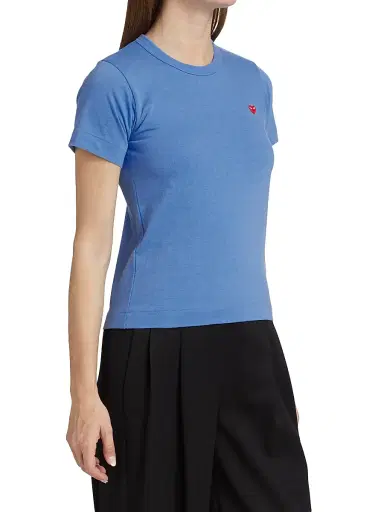 Comme des Garçons PLAY Women's Short-Sleeve Heart-Patch T-Shirt | Thumbnail 3