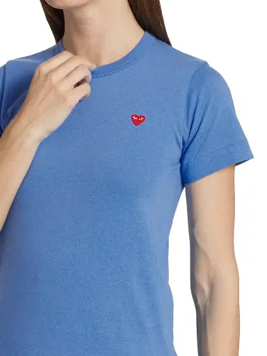 Comme des Garçons PLAY Women's Short-Sleeve Heart-Patch T-Shirt | Thumbnail 5