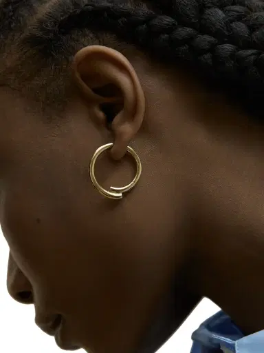 Otiumberg Women's Chaos 14K-Yellow-Gold Vermeil Hoop Earrings - Yellow Gold | Thumbnail 1 Otiumberg Women's Chaos 14K-Yellow-Gold Vermeil Hoop Earrings - Yellow Gold | Thumbnail 1