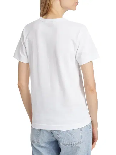Comme des Garçons PLAY Women's Heart Logo Graphic T-Shirt - White - Size XL | Thumbnail 4