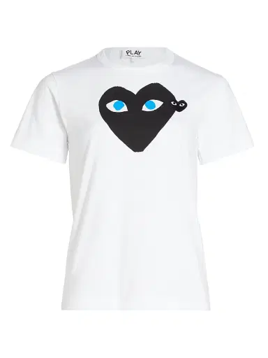 Comme des Garçons PLAY Women's Heart Logo Graphic T-Shirt - White - Size XL | Thumbnail 1