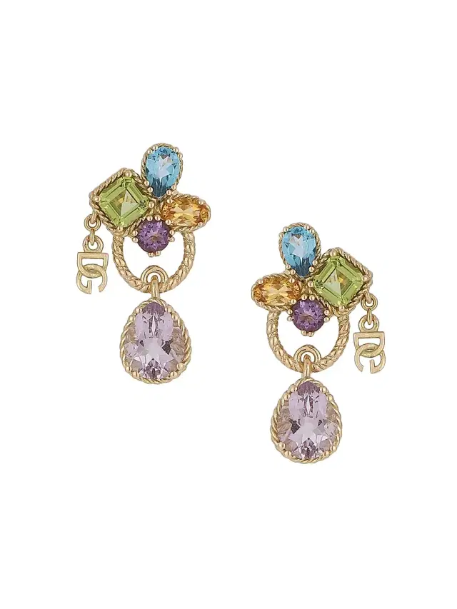 Women's 18K Yellow Gold & Multi-Stone Drop Earrings - Yellow Gold