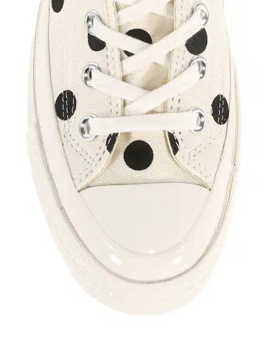 Comme des Garçons PLAY Unisex CdG PLAY x Converse Men's Chuck Taylor All Star Polka Dot High-Top Sneakers - White | Thumbnail 3 Comme des Garçons PLAY Unisex CdG PLAY x Converse Men's Chuck Taylor All Star Polka Dot High-Top Sneakers - White | Thumbnail 3