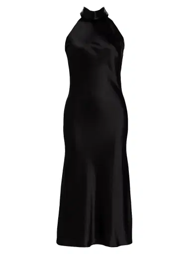 GALVAN LONDON Women's Sienna Satin Halter Neck Gown - Black - Size 12 | Thumbnail 1 GALVAN LONDON Women's Sienna Satin Halter Neck Gown - Black - Size 12 | Thumbnail 1