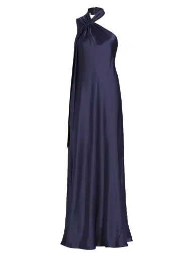 GALVAN LONDON Women's Ushuaia Satin Tieneck Gown - Midnight - Size 12 | Thumbnail 1 GALVAN LONDON Women's Ushuaia Satin Tieneck Gown - Midnight - Size 12 | Thumbnail 1