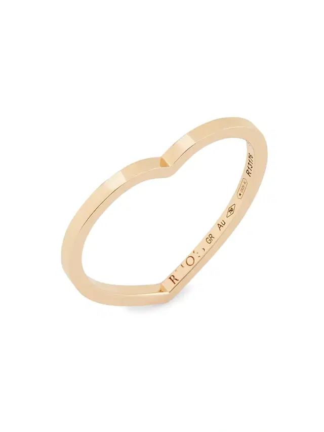 Women's Antifer 18K Rose Gold Heart Ring - Pink Gold