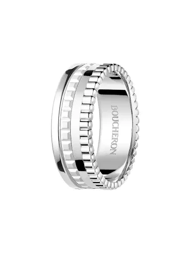 Boucheron Women's Quatre White Edition 18K White Gold & HyCeram Ring - White Gold | Thumbnail 1 Boucheron Women's Quatre White Edition 18K White Gold & HyCeram Ring - White Gold | Thumbnail 1