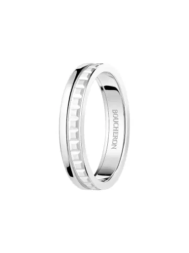 Boucheron Women's Quatre Double White Edition 18K White Gold & PVD Wedding Band - White Gold | Thumbnail 1 Boucheron Women's Quatre Double White Edition 18K White Gold & PVD Wedding Band - White Gold | Thumbnail 1