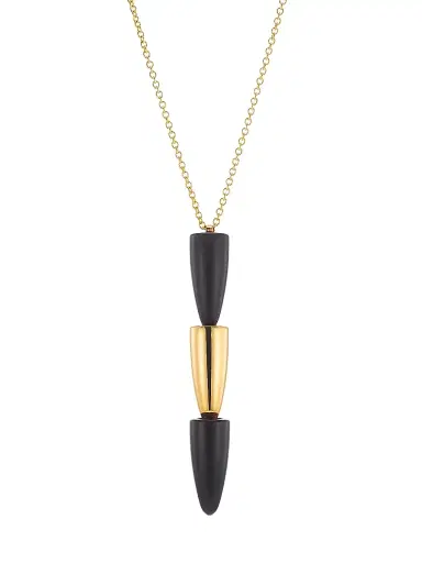 Vhernier Women's Calla 18K Rose Gold & Ebony Pendant Necklace - Yellow Gold | Thumbnail 1 Vhernier Women's Calla 18K Rose Gold & Ebony Pendant Necklace - Yellow Gold | Thumbnail 1
