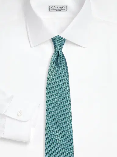 Charvet Men's Sailboat Silk Jacquard Tie | Thumbnail 2