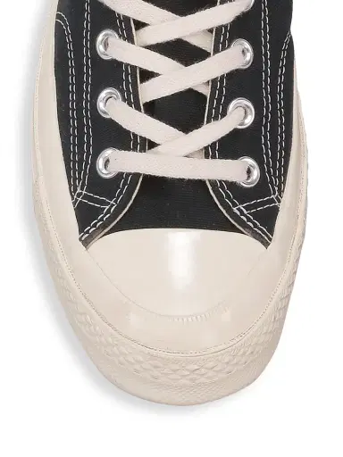 Comme des Garçons PLAY Unisex CdG PLAY x Converse Men's Chuck Taylor All Star High-Top Sneakers - Beige | Thumbnail 3 Comme des Garçons PLAY Unisex CdG PLAY x Converse Men's Chuck Taylor All Star High-Top Sneakers - Beige | Thumbnail 3
