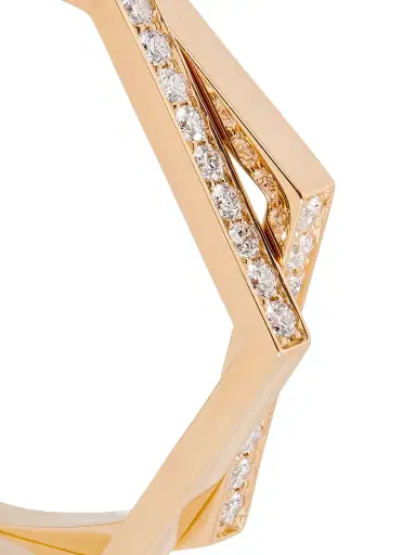 Repossi Women's Antifer 18K Rose Gold & 0.2 TCW Diamond Single Hoop Earring - Rose Gold | Thumbnail 4 Repossi Women's Antifer 18K Rose Gold & 0.2 TCW Diamond Single Hoop Earring - Rose Gold | Thumbnail 4