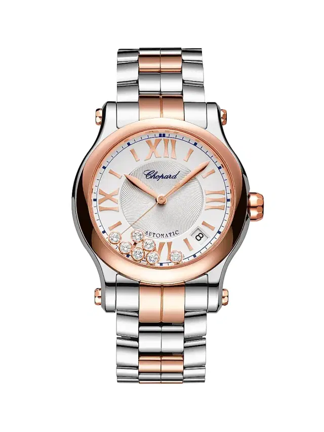 Women's Happy Sport Stainless Steel, 18K Rose Gold & 0.35 TCW Diamond Bracelet Watch/36MM - Rose Gold Women's Happy Sport Stainless Steel, 18K Rose Gold & 0.35 TCW Diamond Bracelet Watch/36MM - Rose Gold