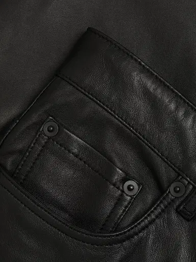WARDROBE.NYC Women's Leather Wide-Leg Pants - Black | Thumbnail 7 WARDROBE.NYC Women's Leather Wide-Leg Pants - Black | Thumbnail 7
