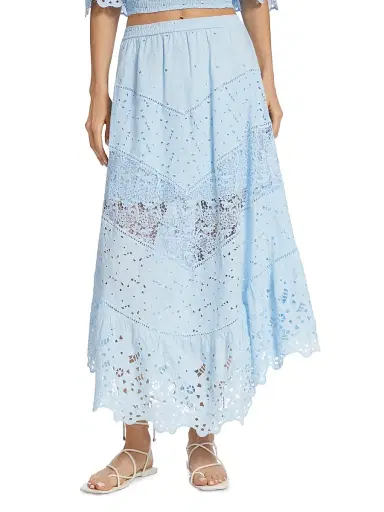Queen Moda Women's Calla Lace Midi Skirt | Thumbnail 3 Queen Moda Women's Calla Lace Midi Skirt | Thumbnail 3