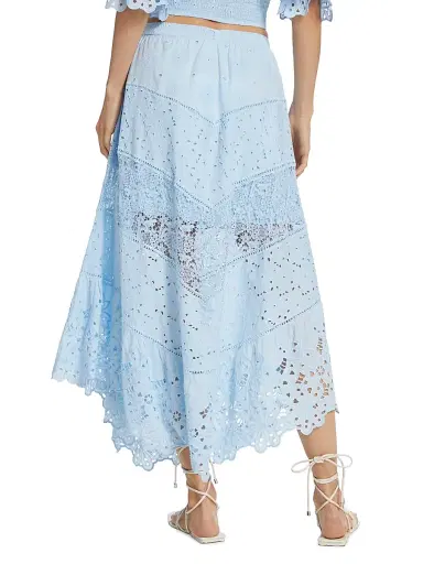Queen Moda Women's Calla Lace Midi Skirt | Thumbnail 5 Queen Moda Women's Calla Lace Midi Skirt | Thumbnail 5