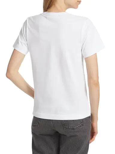 Comme des Garçons PLAY Women's Heart Logo Graphic T-Shirt - White - Size Large | Thumbnail 4