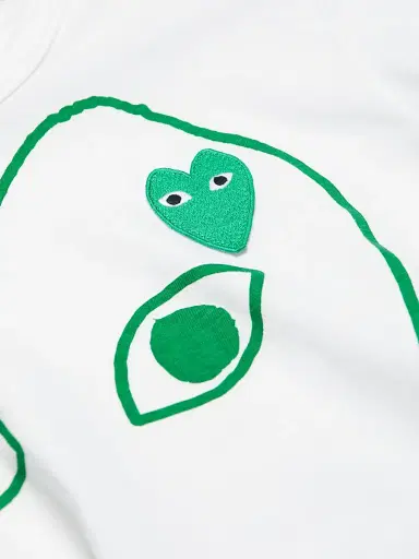 Comme des Garçons PLAY Women's Heart Logo Graphic T-Shirt - White - Size Large | Thumbnail 6