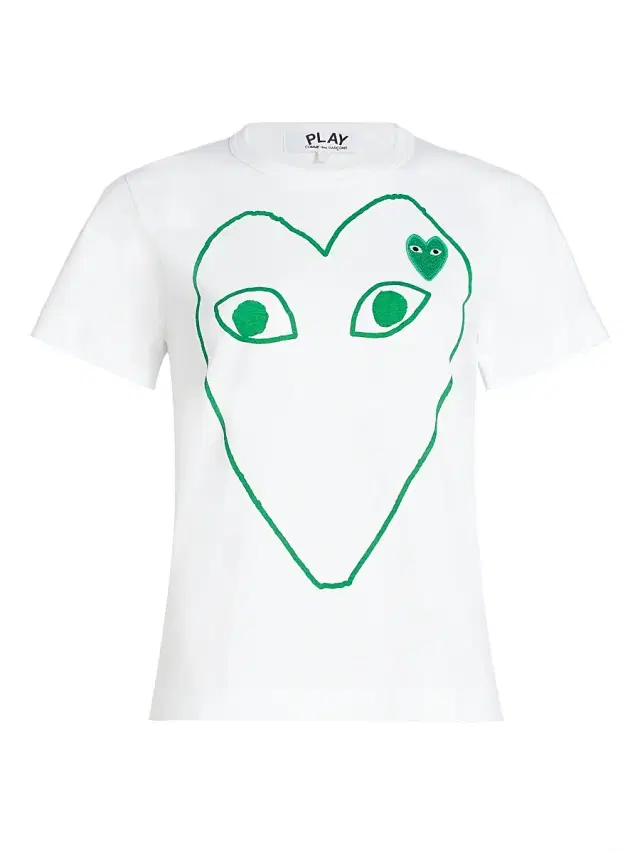 Comme des Garçons PLAY Women's Heart Logo Graphic T-Shirt - White