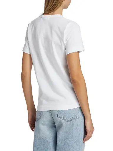 Comme des Garçons PLAY Women's Eye Heart Cotton T-Shirt - White - Size Large | Thumbnail 4