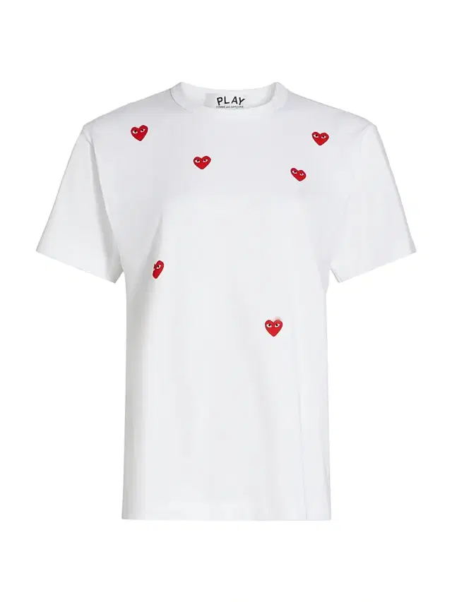 Women's Many Hearts Cotton T-Shirt - White