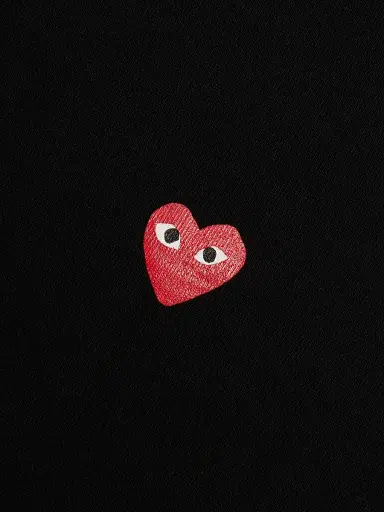 Comme des Garçons PLAY Women's Horizontal Heart Cotton T-Shirt - Black | Thumbnail 7