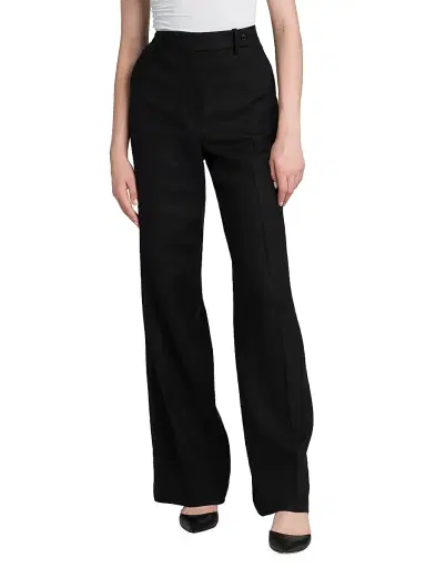Kiton Women's Wide-Leg Linen-Blend Pants - Black - Size 12 | Thumbnail 3 Kiton Women's Wide-Leg Linen-Blend Pants - Black - Size 12 | Thumbnail 3