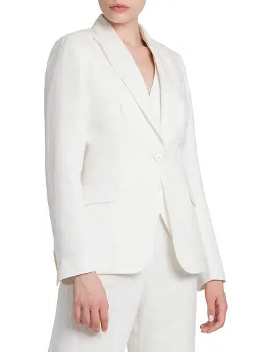 Kiton Women's Single-Breasted Blazer - White - Size 10 | Thumbnail 4