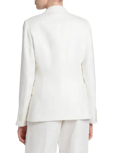 Kiton Women's Single-Breasted Blazer - White - Size 10 | Thumbnail 5