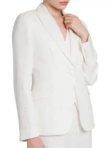 Kiton Women's Single-Breasted Blazer - White - Size 10 | Thumbnail 6