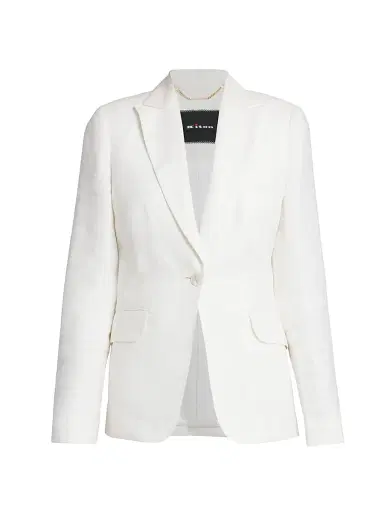 Kiton Women's Single-Breasted Blazer - White - Size 10 | Thumbnail 1