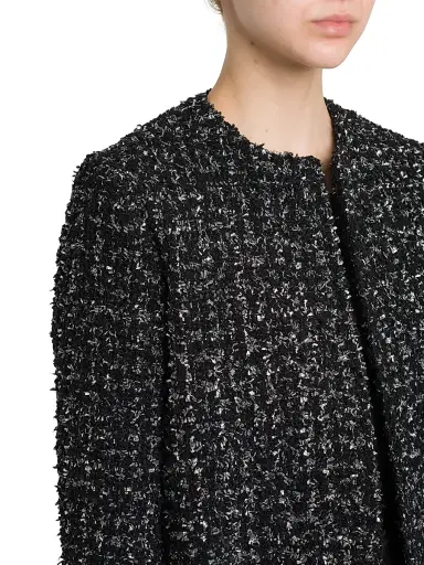 Kiton Women's Metallic Tweed Jacket - Black - Size 6 | Thumbnail 6 Kiton Women's Metallic Tweed Jacket - Black - Size 6 | Thumbnail 6